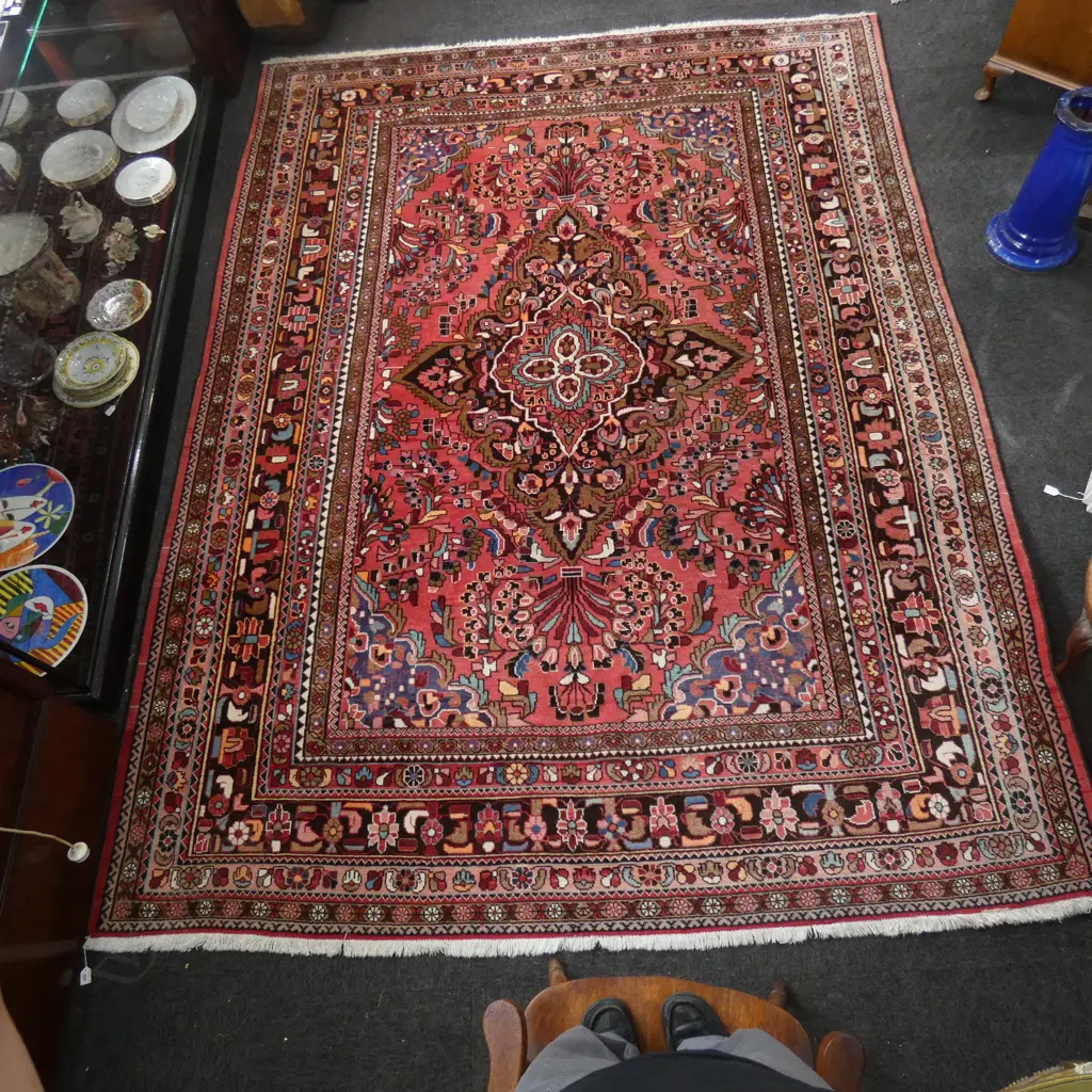 LG HAND KNOTTED WOOL PILE RED RUG H3330 X W2410MM Image 1++