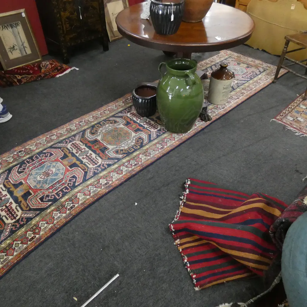 HAND KNOTTED AFGHAN RUNNER L 4400 X 800MM Image 1++