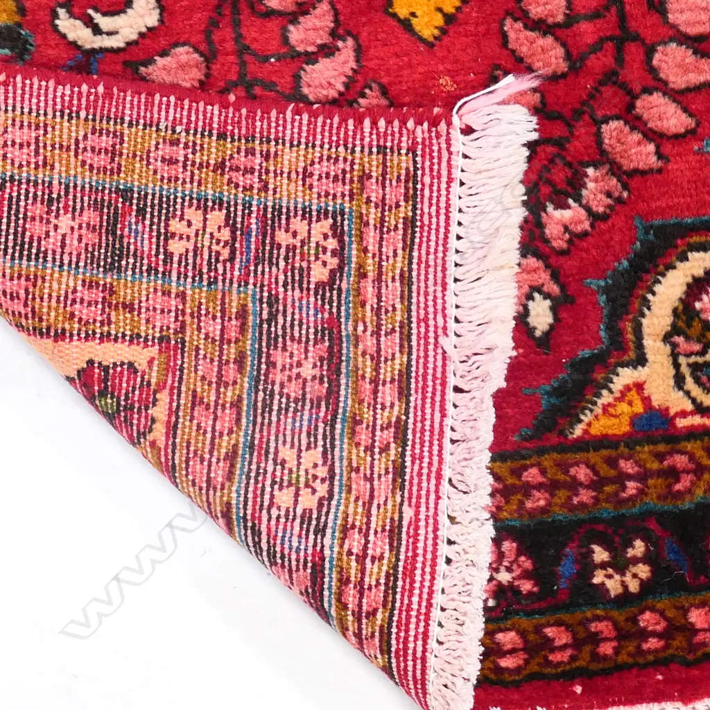 A HAND KNOTTED WEST IRANIAN HAMADAN RUG 1.35 x 0.75m Image 1++