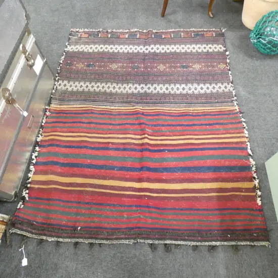 HAND KNOTTED ALL WOOL TRIBAL BEDDING BAG 1430x1800mm...