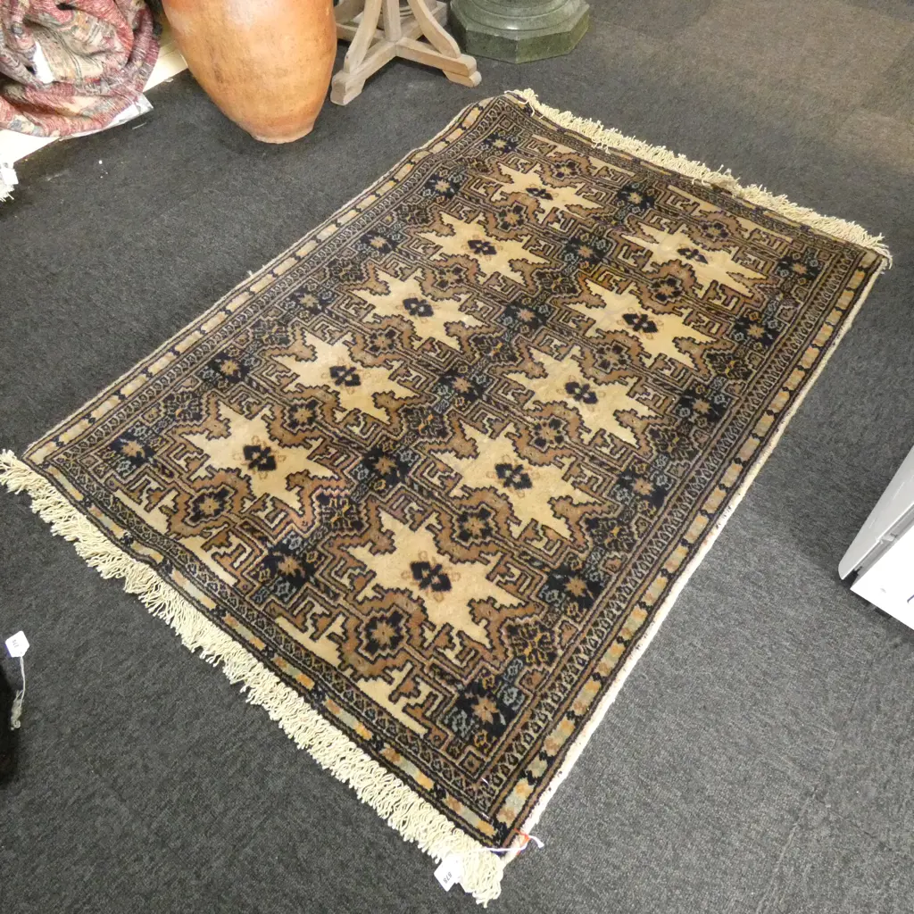 AFGHAN TURKOMAN RUG 1290 X 960MM Image 1++