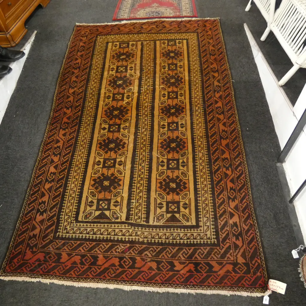 AFGHAN BALUCHI RUG 2030 X 1270MM Image 1++