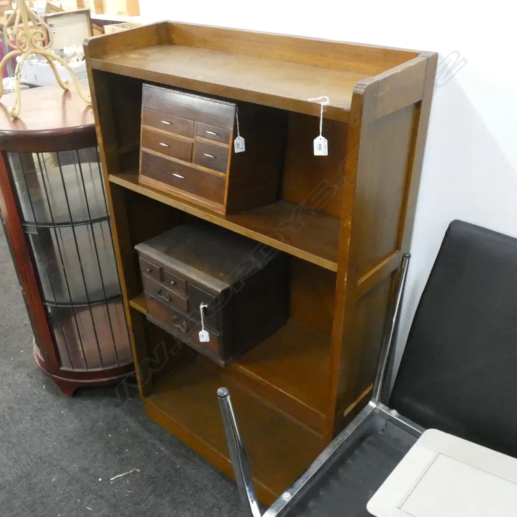 1930'S TEAK BOOKCASE 4 LEVEL ADJUSTABLE Image 1++
