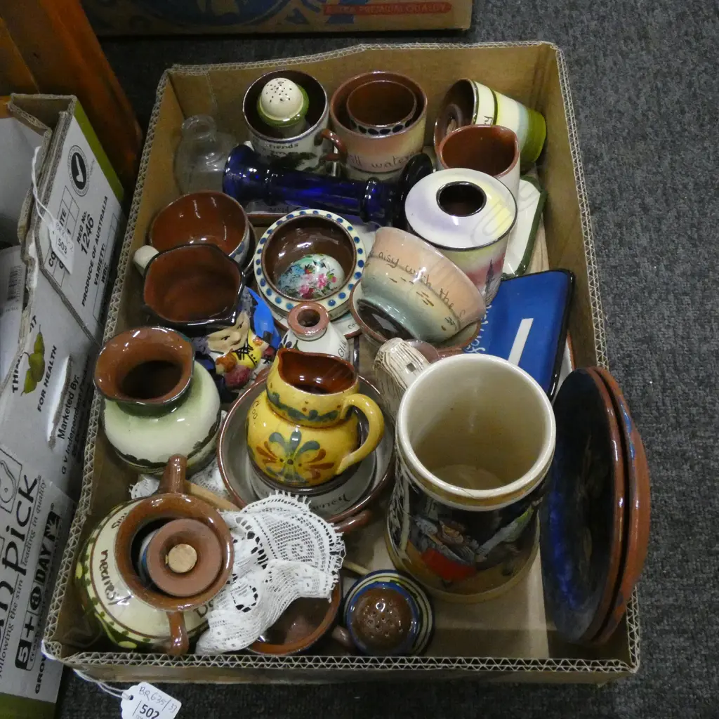 BOX LOT ASST. TORQUAY WARE ETC Image 1++