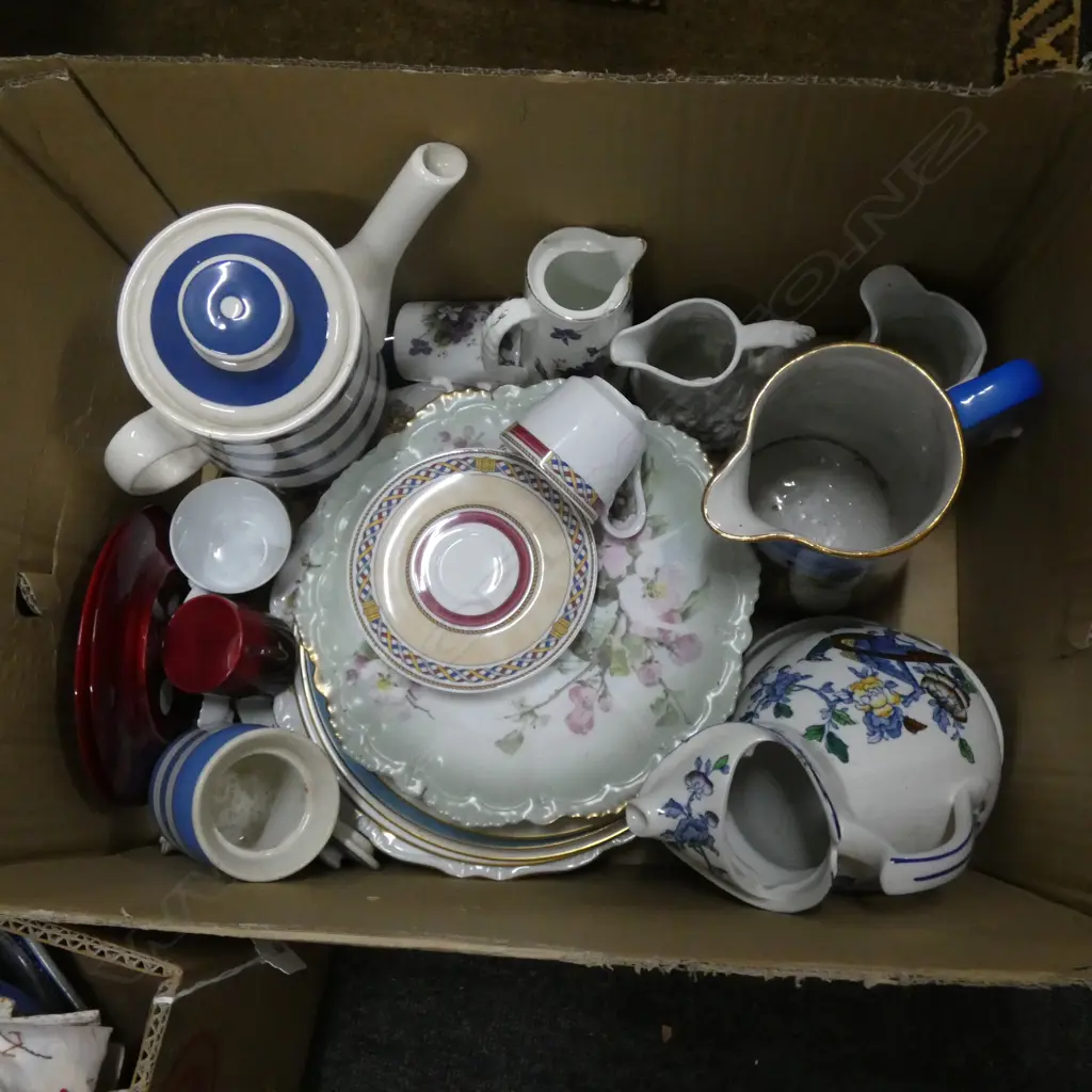 BOX LOT VINTAGE CHINA INCL RD FLAMBE Image 1++