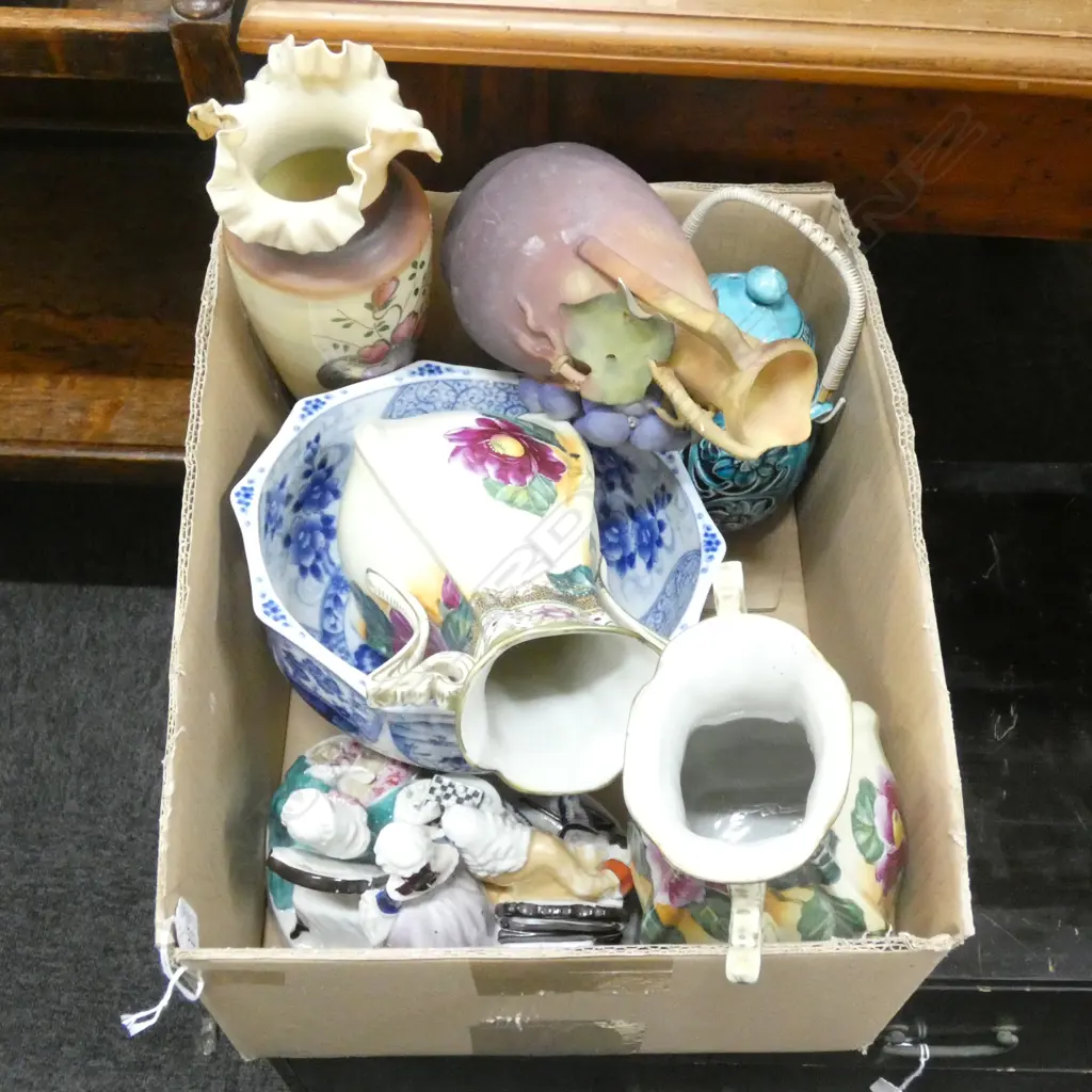 BOX LOT ASST. CERAMICS ETC Image 1++