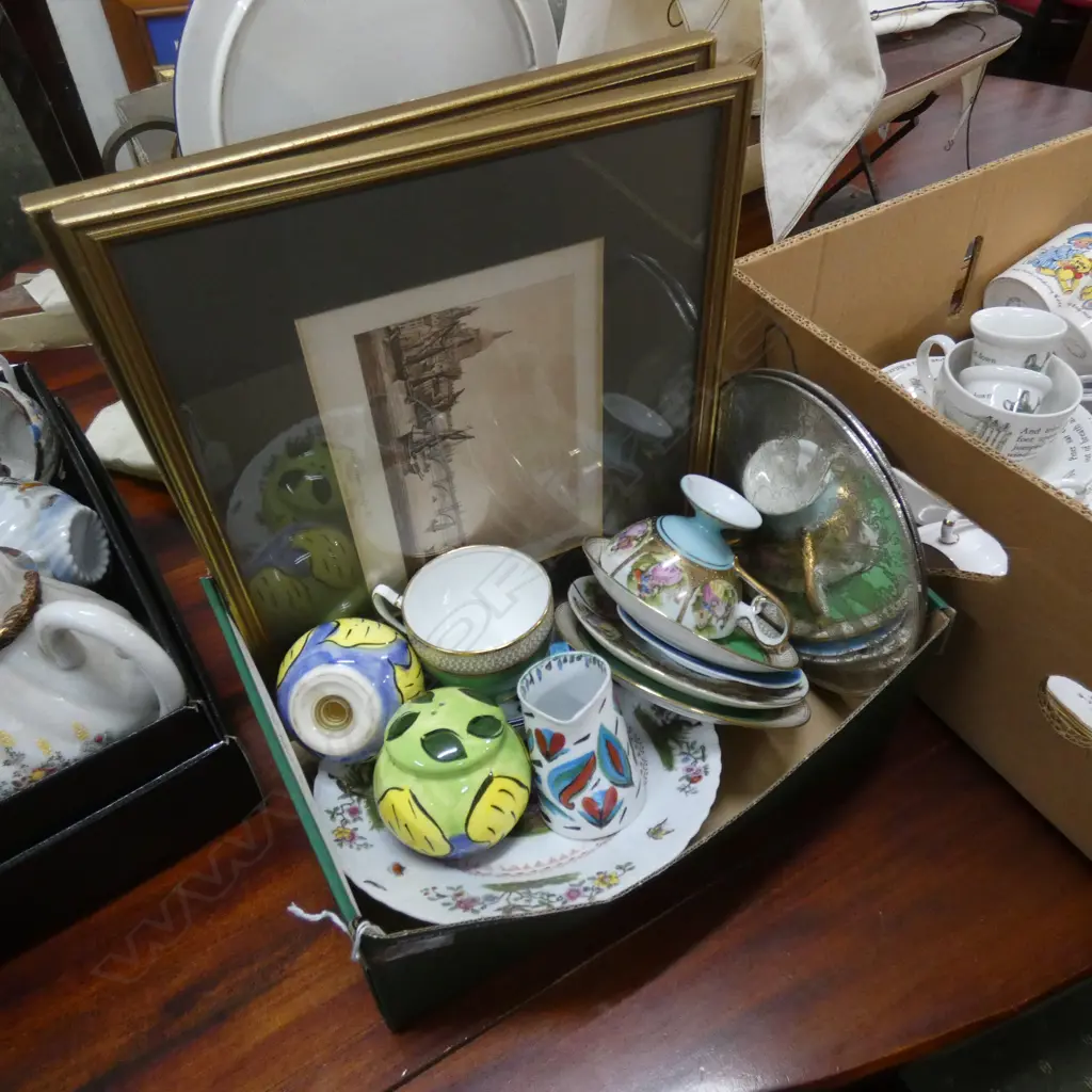 BOX LOT 2 PRINTS, CHINA ETC Image 1++