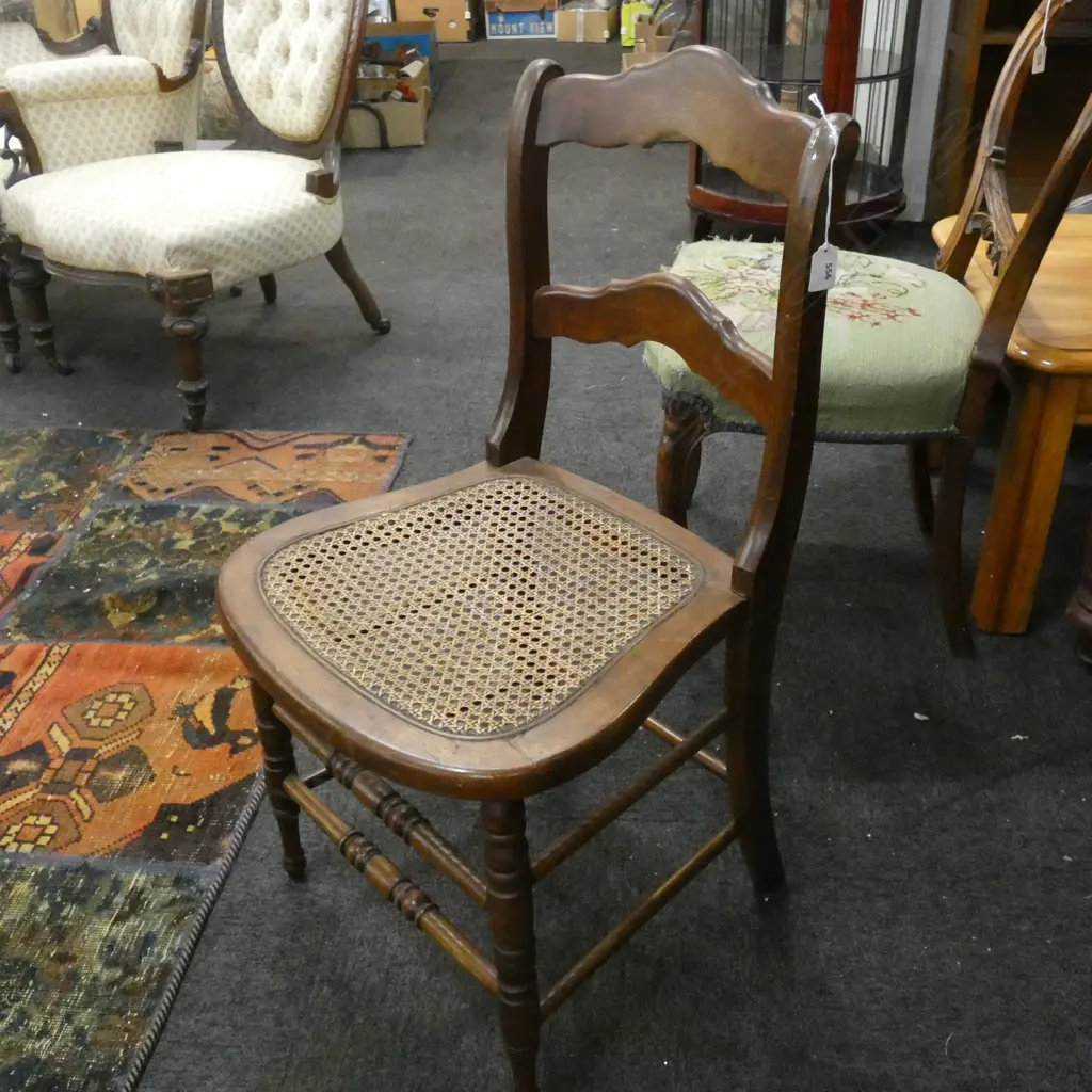 OLD CHAIR WOVEN CANE SEAT Image 1++