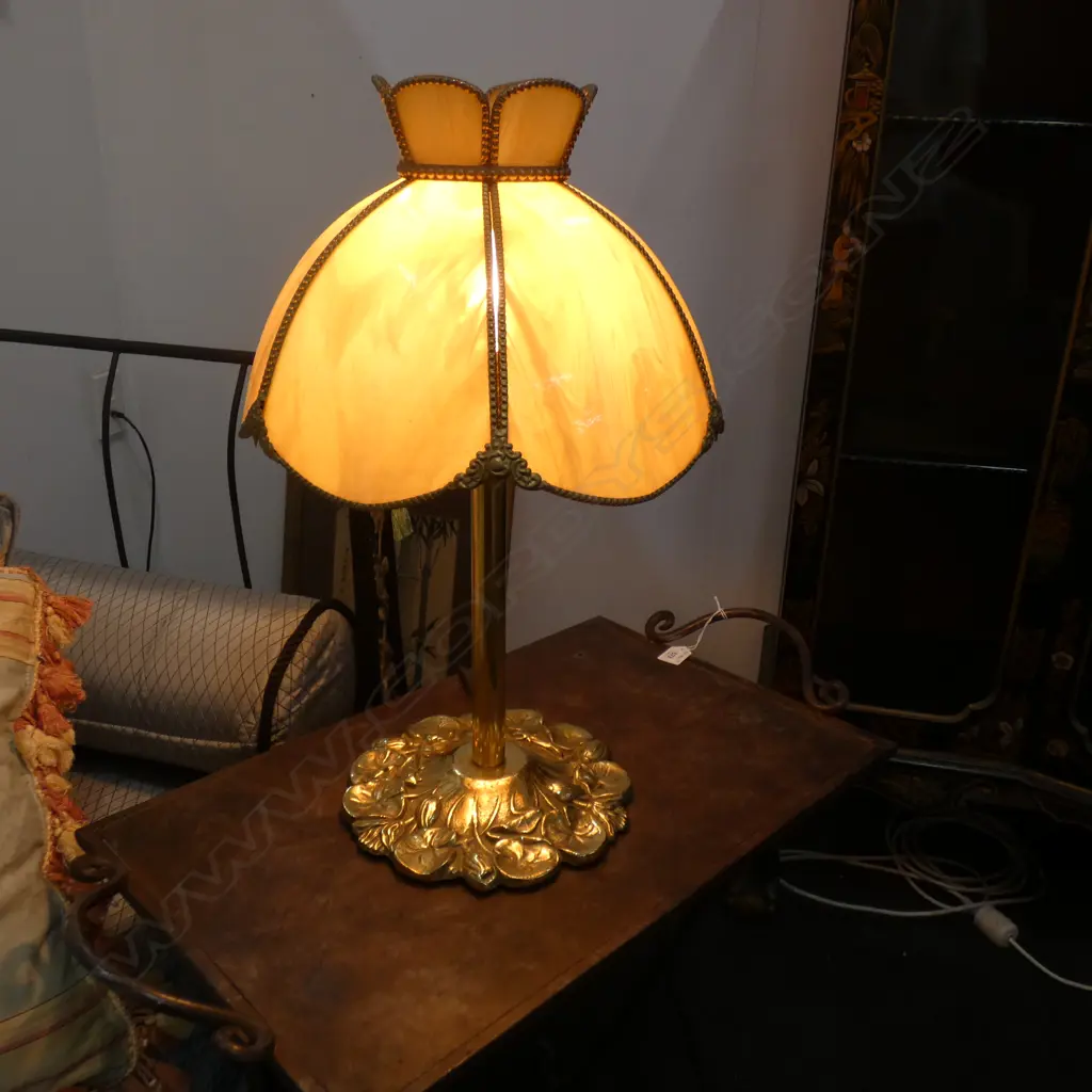 BRASS LAMP LILY PLANT BASE H.520mm Image 1++