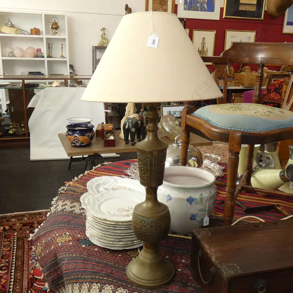 VINTAGE BRASS LAMP H.750mm Image 1++