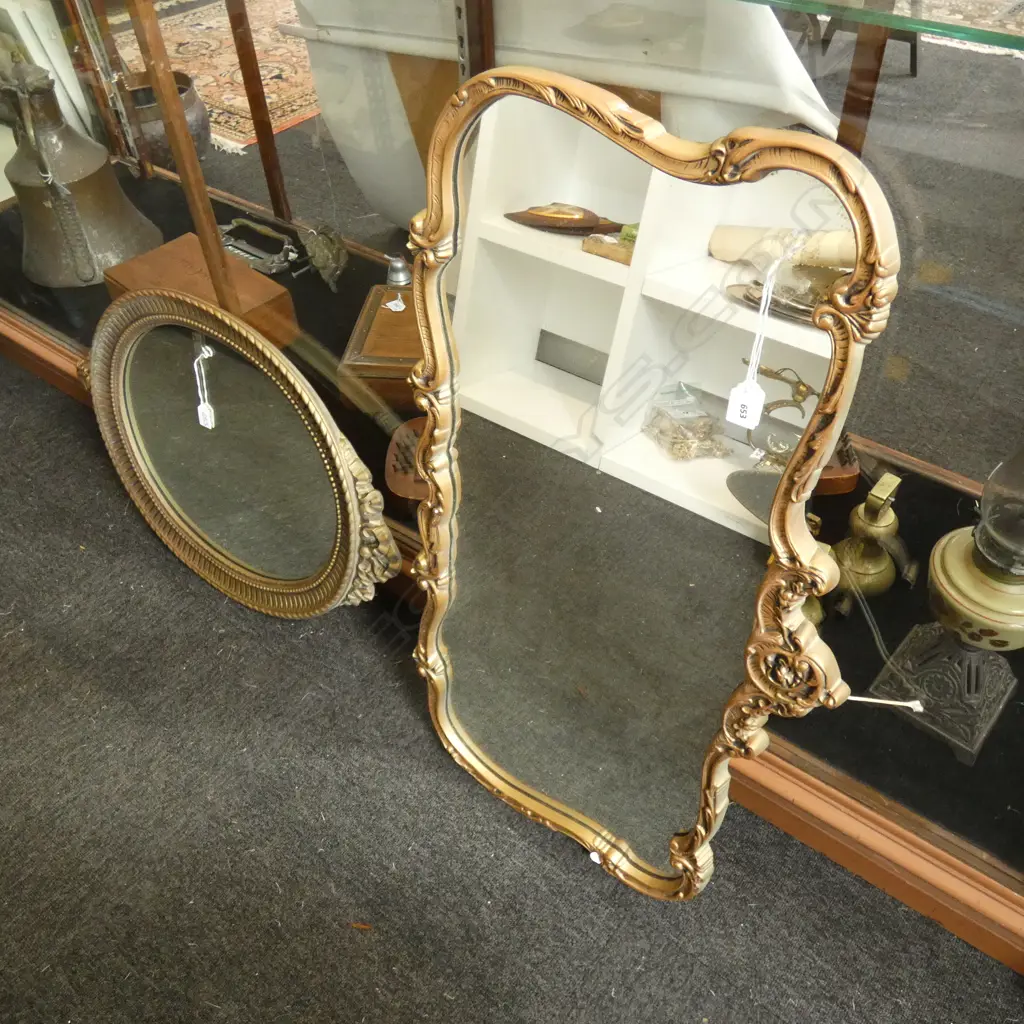 2 GILT FRAMED MIRRORS L 860 MM Image 1++