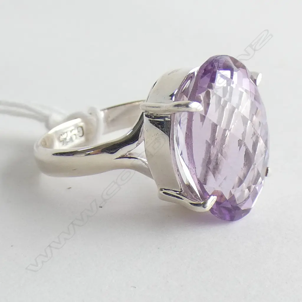 AMETHYST & 925 SILVER RING Image 1++