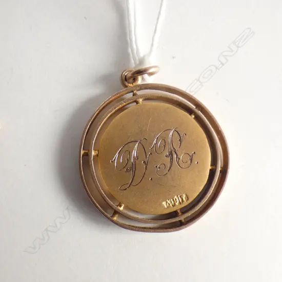 9CT ROSE GOLD WWI SOLDIER FOB/PENDANT 7.6gms