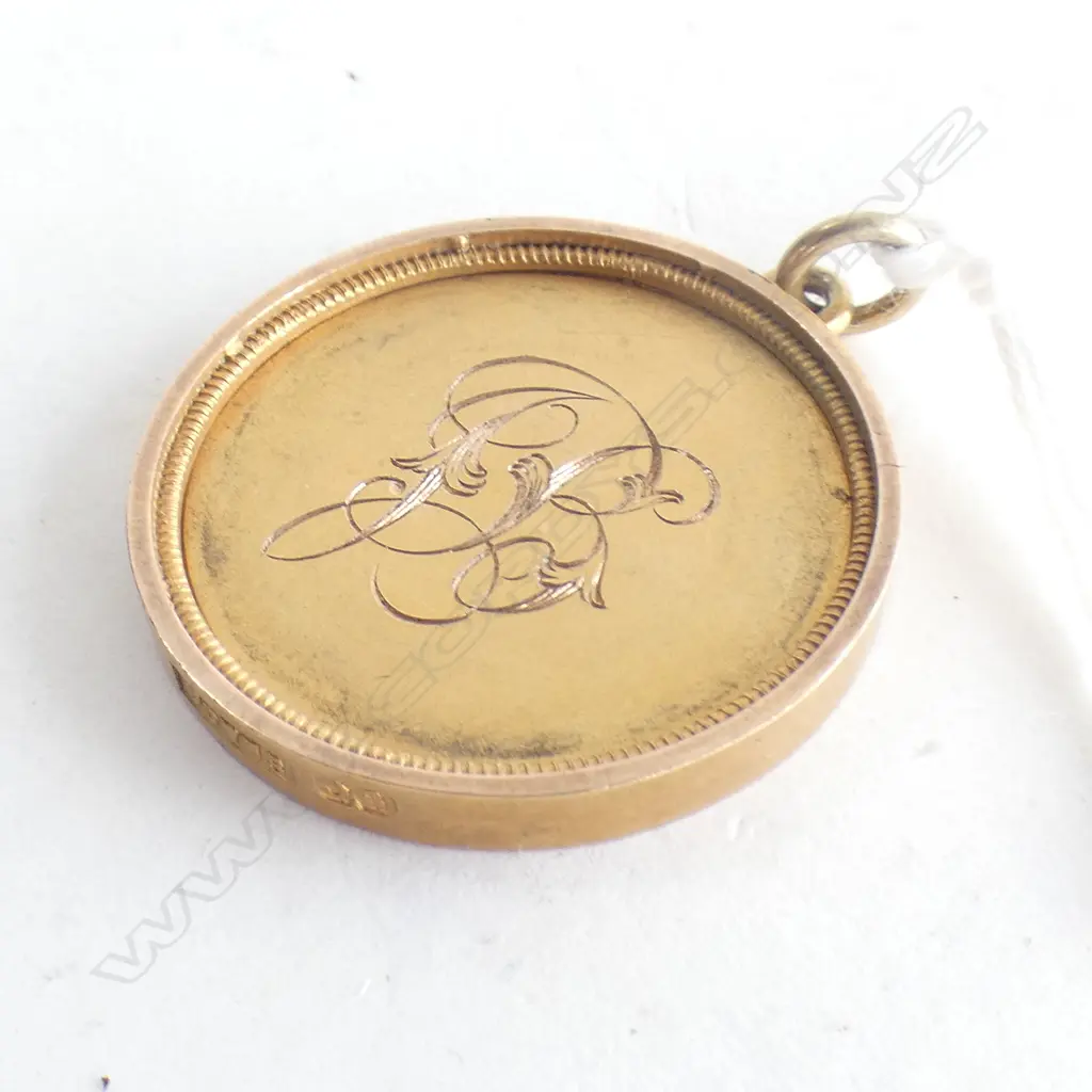 NZ 1916 9CT 'DUNSANDEL BOWLING TOURNAMENT' FOB MEDAL 6.7gms Image 1++