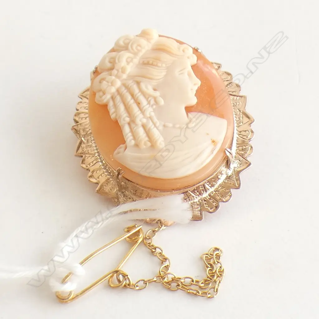 9ct gold cameo brooch Image 1++