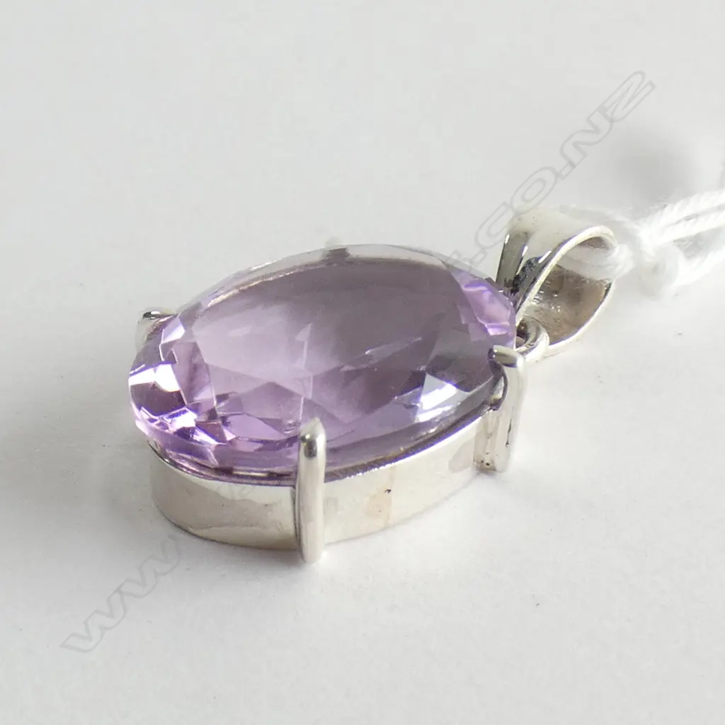AMETHYST & 925 SILVER PENDANT  Image 1++