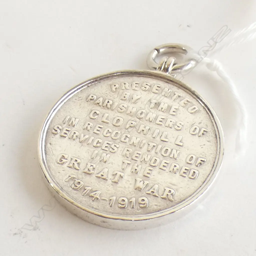 Silver Great War medallion Image 1++