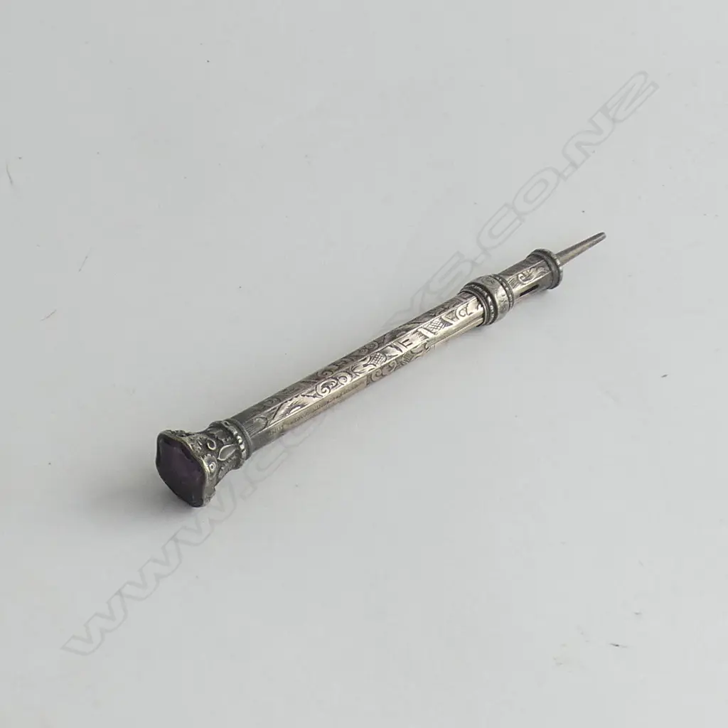 WHEELER & CRONIN VICTORIAN SILVER PROPELLING PENCIL L.110mm Image 1++