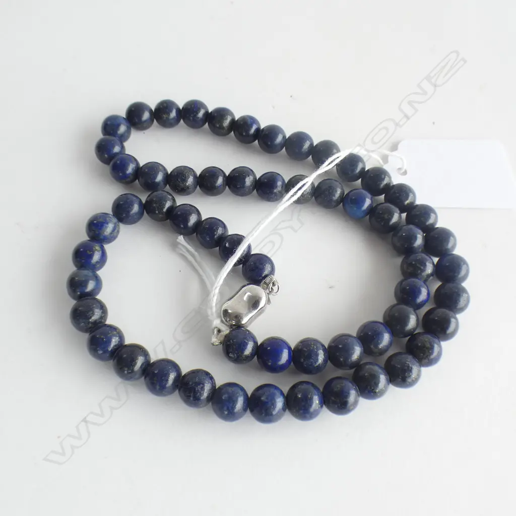 LAPIS LAZULI BEAD NECKLACE  Image 1++