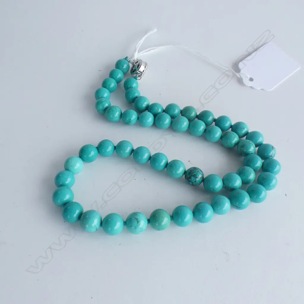 TURQUOISE BEAD NECKLACE  Image 1++