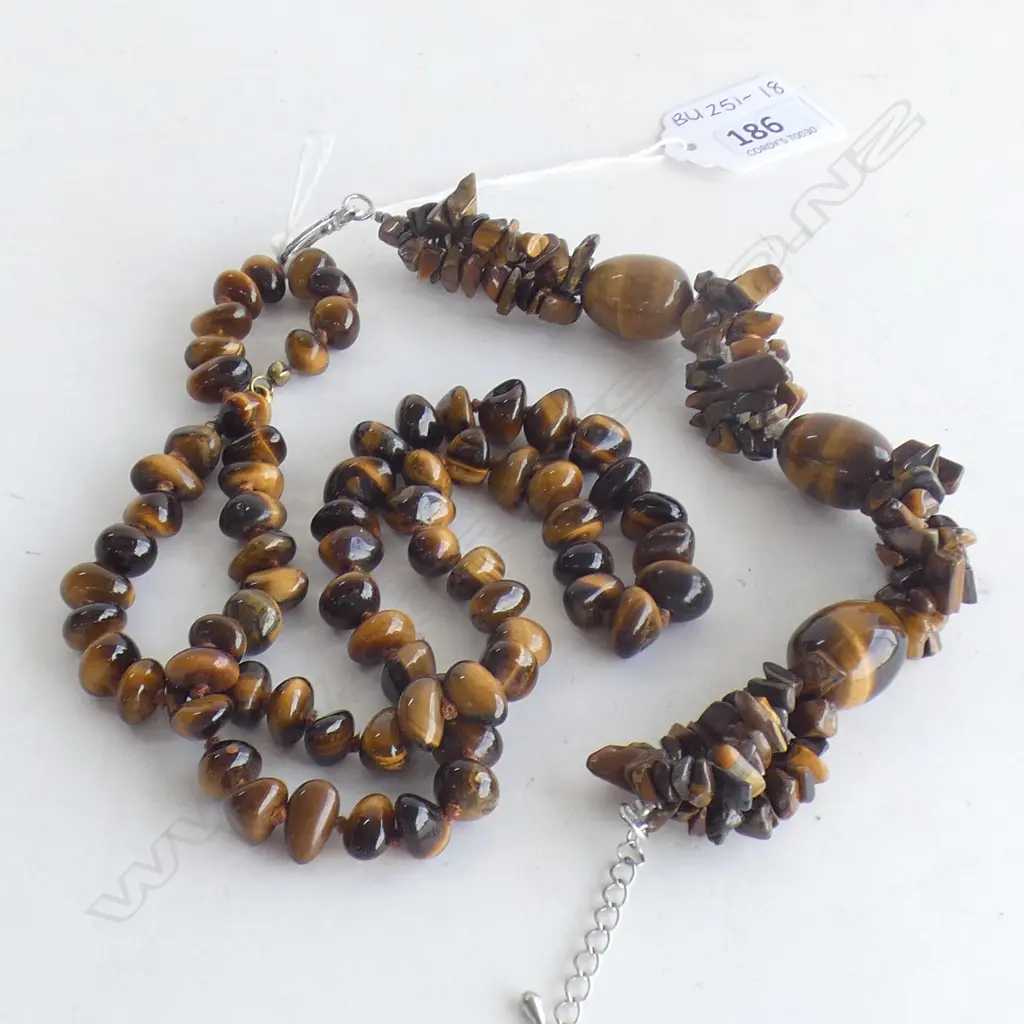 TIGERS EYE NECKLACE & BRACELET Image 1++