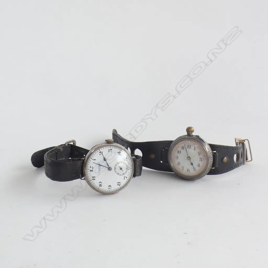 2 VINTAGE GENTS SILVER WATCHES; J. W. BENSON, OTHER 935 Image 1++