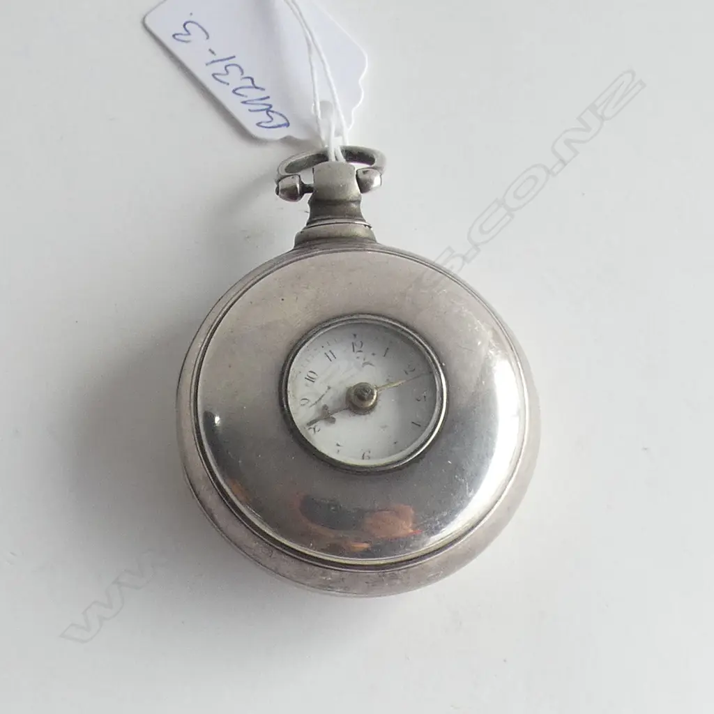 c1818 SILVER PAIR CASED POCKET WATCH FUSEE BY THOMAS GLAZE of BRIDGNORTH Image 1++