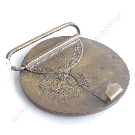 'INDIAN SCOUT' BRONZE TIFFANY & CO LONDON  BELT BUCKLE 
