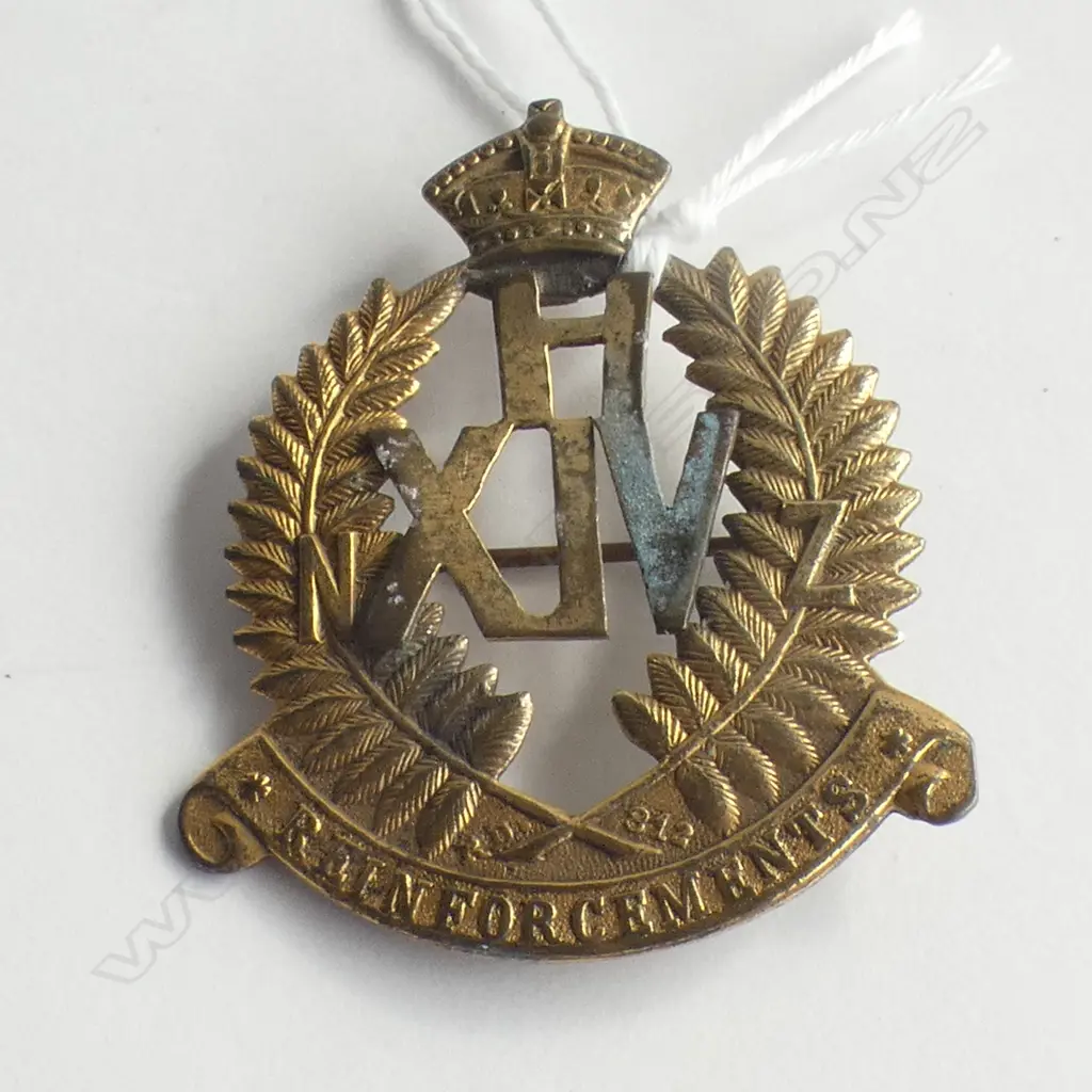 WW1 NZ REINFORCEMENTS BADGE Image 1++