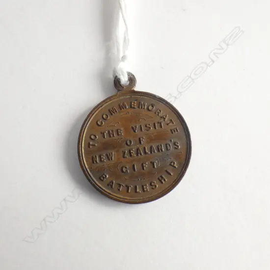 HMS NEW ZEALAND 1913 COMM. VISIT MEDALLION