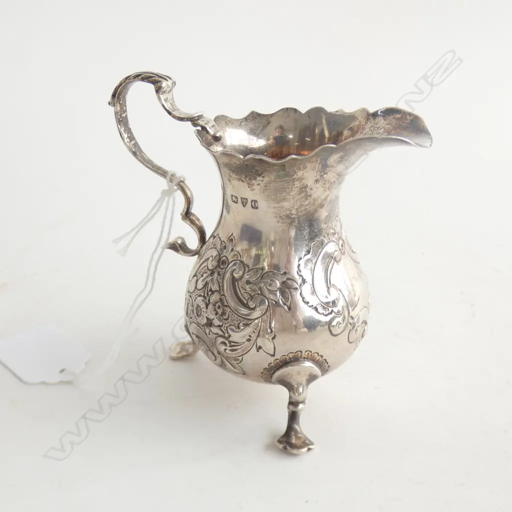 VICTORIAN SILVER CREAM JUG CHESTER 1897 H. 95mm. 97gm Image 1++