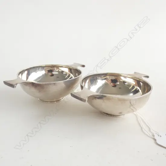 PR SILVER QUAICH BOWLS D. 75mm. small dents to 1