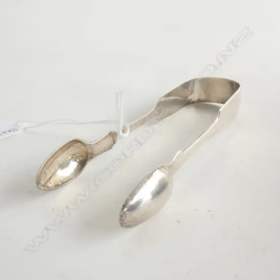 VICT. SILVER SUGAR TONGS FIDDLE PATTERN. EXETER 1849 L. 145mm