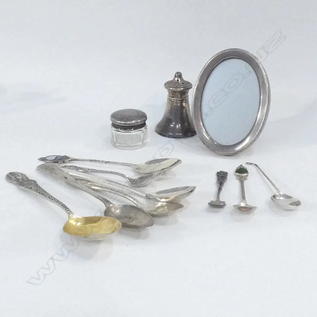 ASST BAG STG SILVER; SM FRAME / PEPPER POT/ SPOONS ETC.. Image 1++