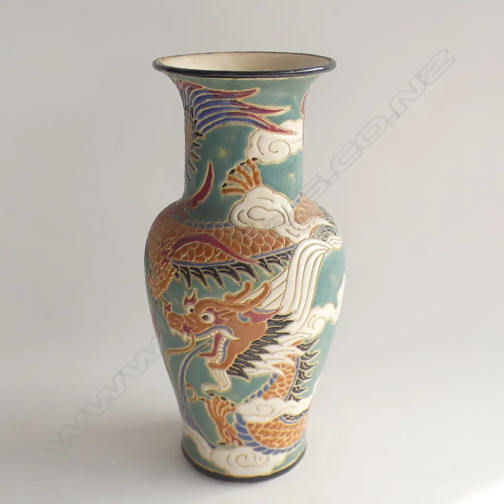 ORIENTAL CERAMIC DRAGON VASE H.300mm Image 1++
