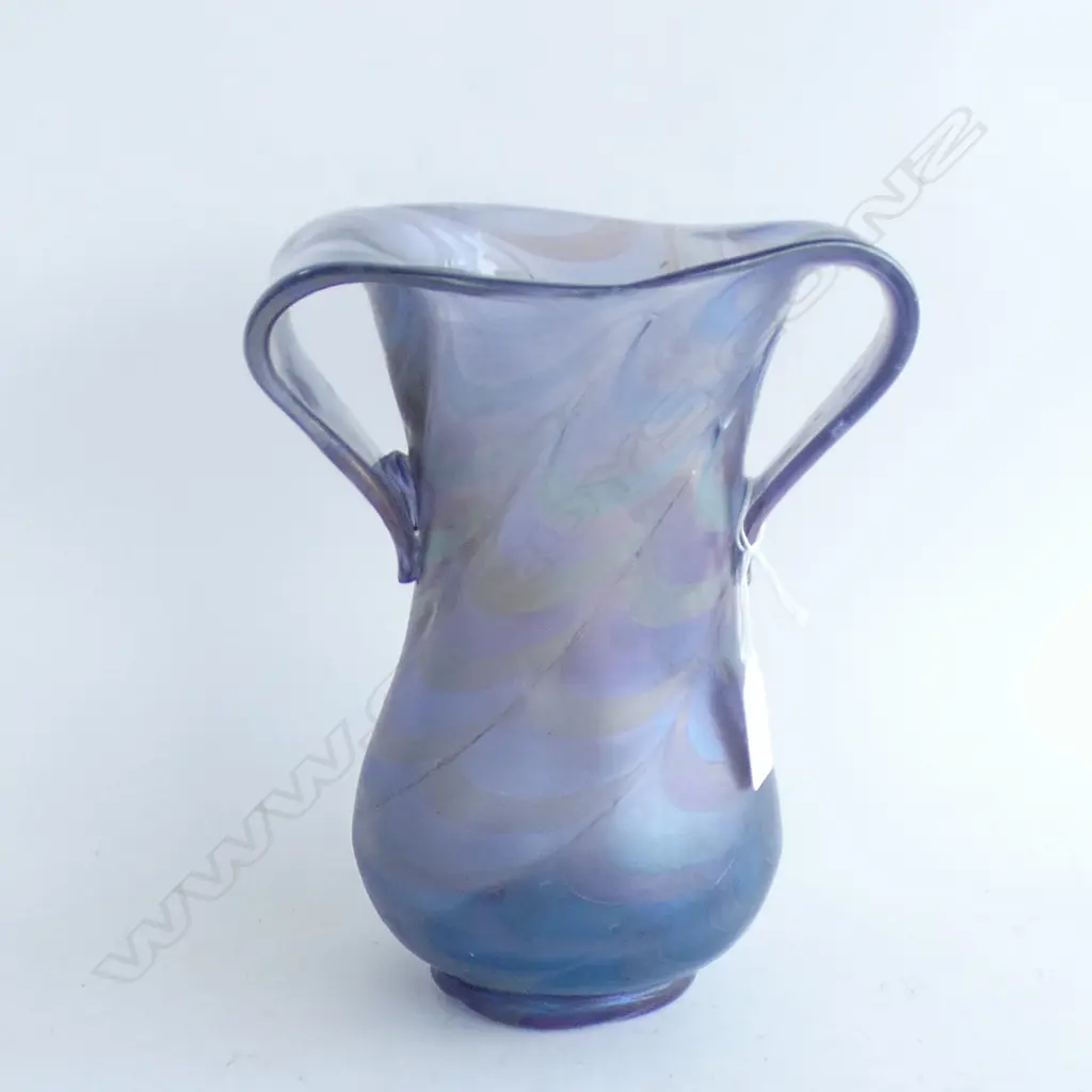 TIFFANY FAVRILE STYLE DOUBLE HANDLED VASE H.235mm Image 1++