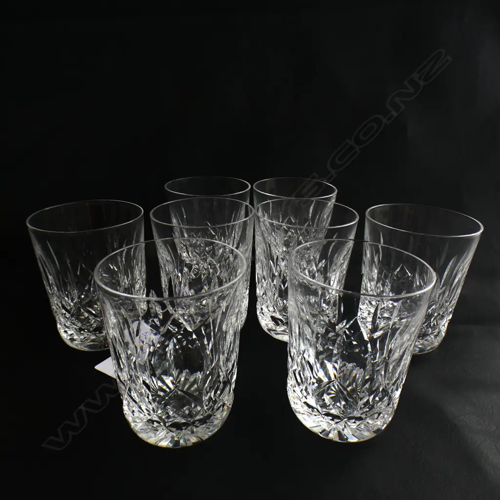 8 x WATERFORD CRYSTAL TUMBLERS H. 90mm Image 1++
