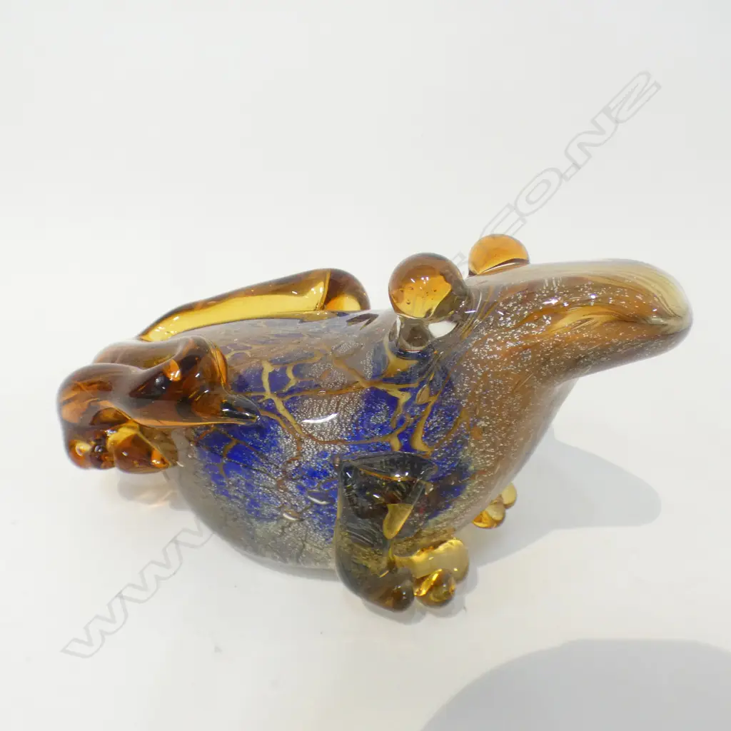 GLASS DAUM STYLE FROG PAPERWEIGHT L 160MM  Image 1++