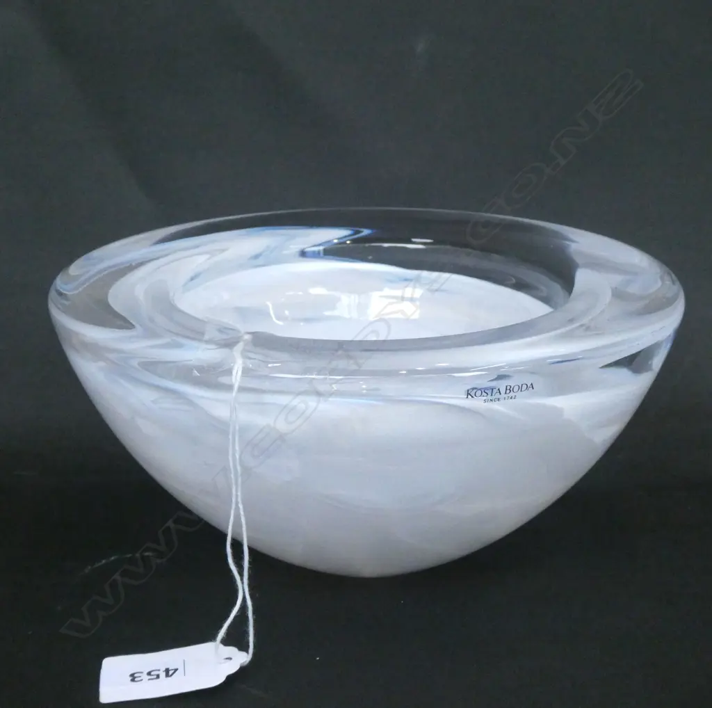 KOSTA BODA 'ATOLL' BOWL BY ANNA EHRNER - DIA 177MM - IN ORIGINAL BOX  Image 1++
