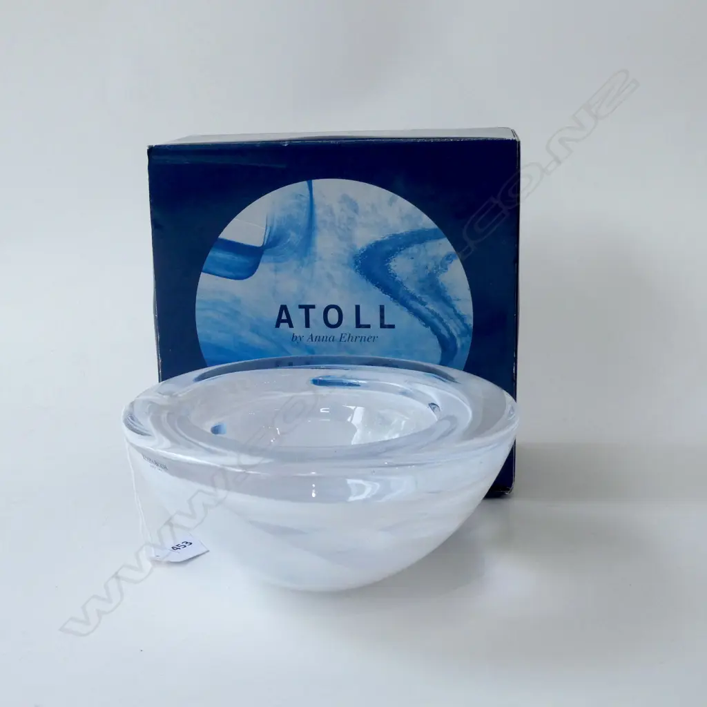 KOSTA BODA 'ATOLL' BOWL BY ANNA EHRNER - DIA 177MM - IN ORIGINAL BOX  Image 1++