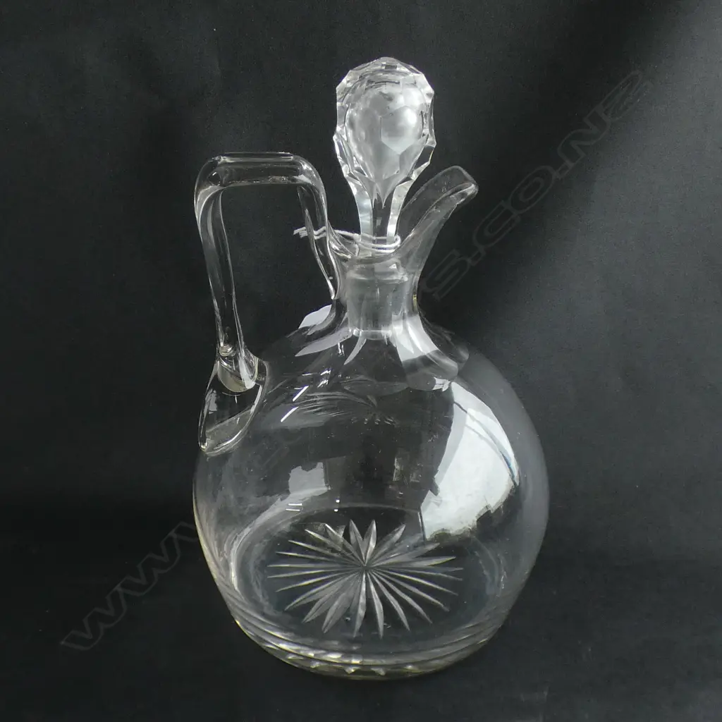 EARLY 20thC CUT GLASS JUG CARAFFE Image 1++