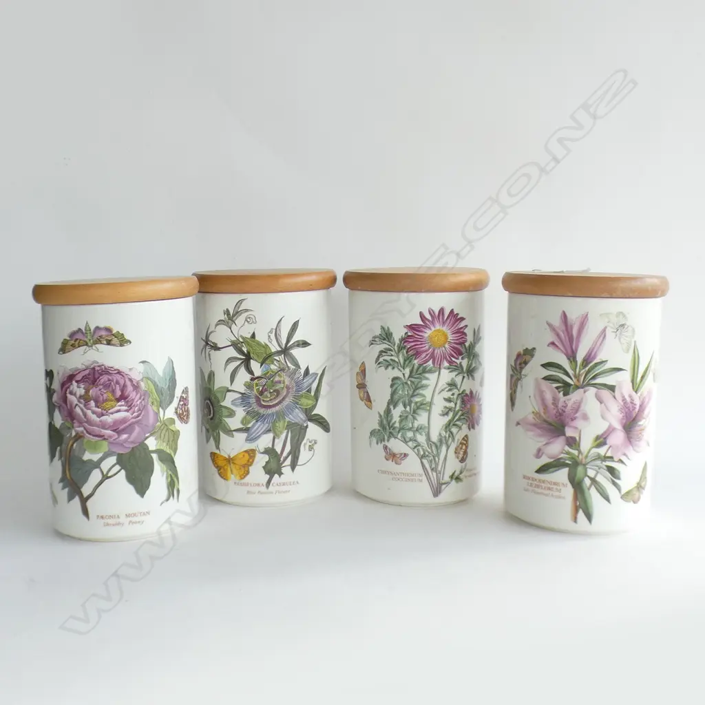 4 PORTMEIRION LIDDED CONTAINERS H.215mm Image 1++