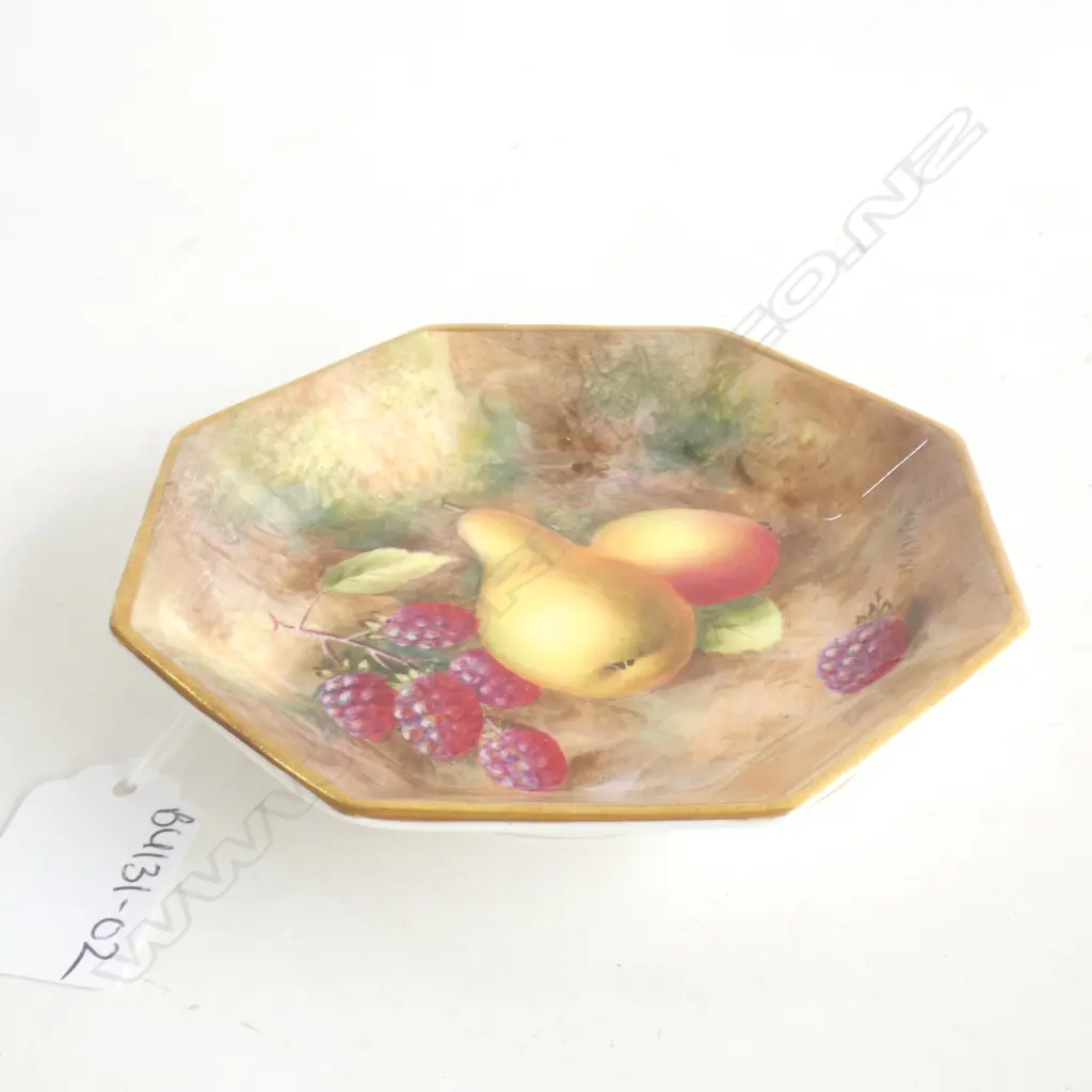 ROYAL WORCESTER DISH HANDPAINTED FRUIT BY HARRY AYRTON W. 120mm Image 1++