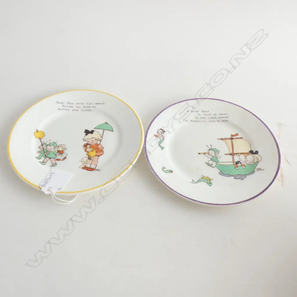 2 x SHELLEY LUCIE MABEL ATTWELL PLATES D. 150mm Image 1++