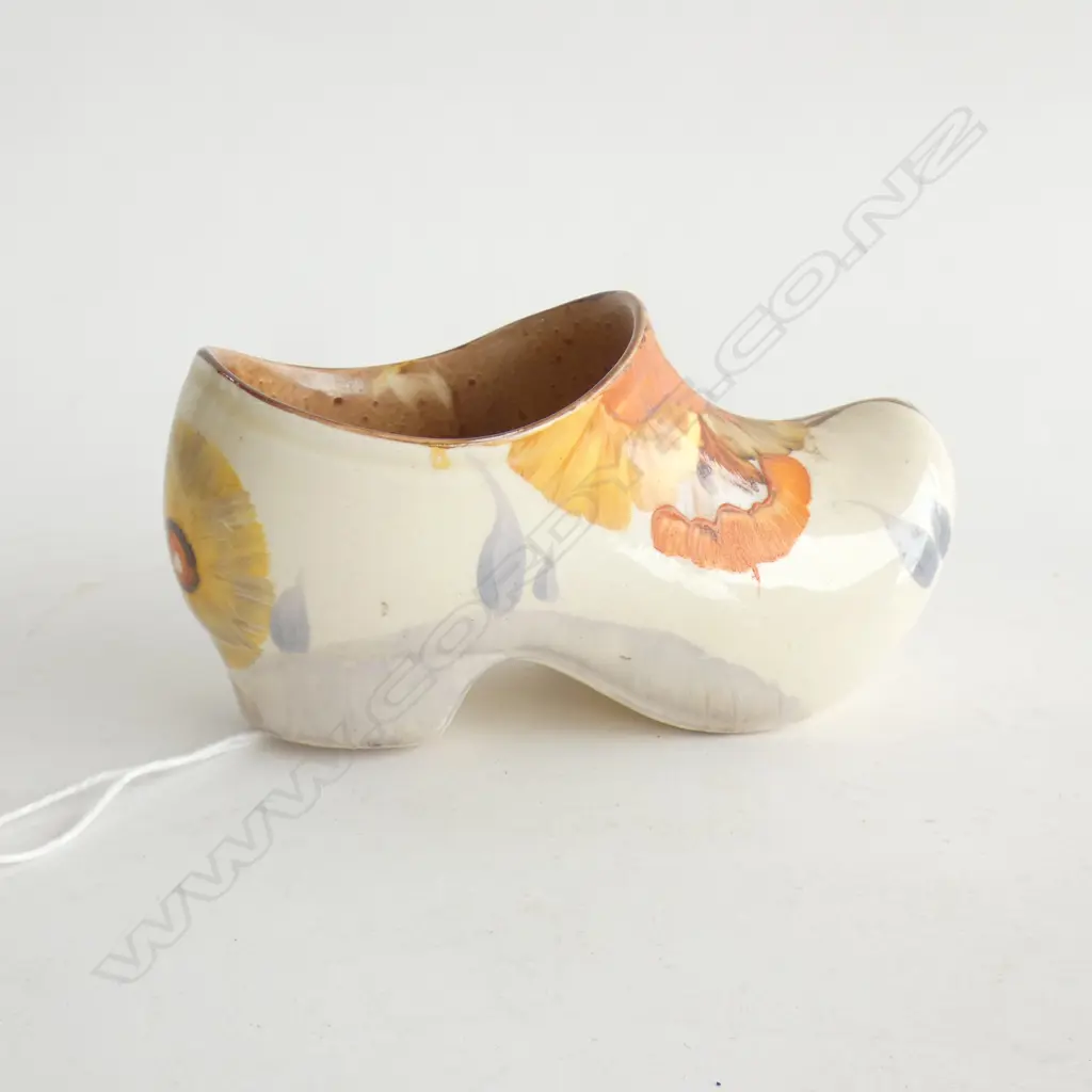 CLARICE CLIFF HANDPAINTED RODANTHE CLOG L. 110mm Image 1++