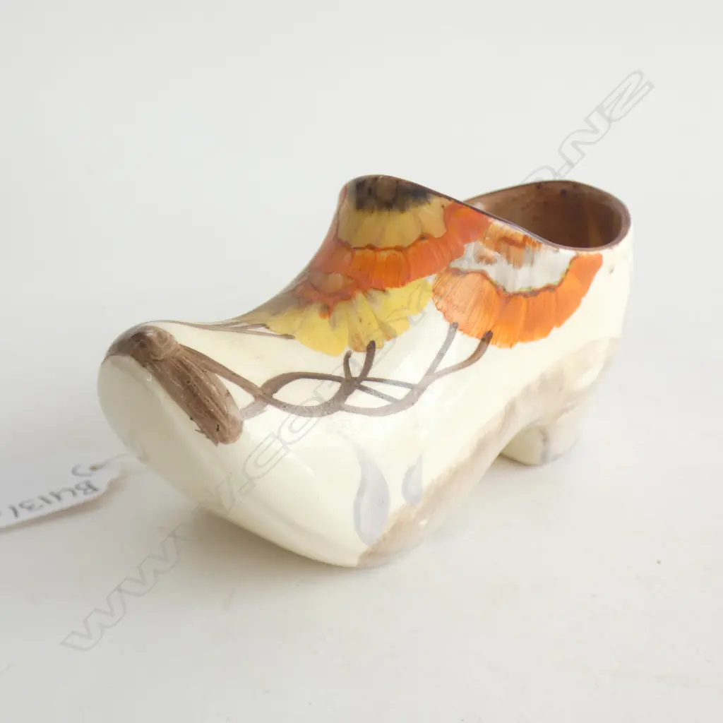 CLARICE CLIFF HANDPAINTED RODANTHE CLOG L. 110mm Image 1++