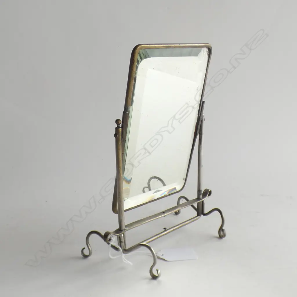 VINTAGE BEVELLED SHAVING MIRROR H.195mm Image 1++