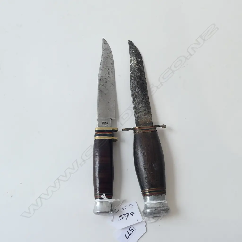 MILBRO KAMPA BOWIE HUNTING KNIFE & OLD (OXIDISED BLADE) BOY SCOUT KNIFE (NO SCABBARDS) Image 1++