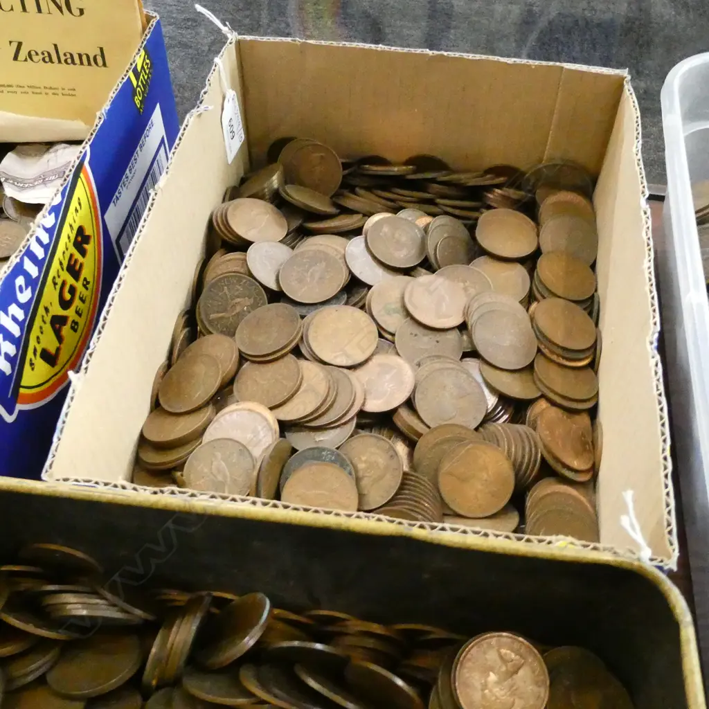 ASST. COINS; MOSTLY COPPER PENNIES 6.8 KG Image 1++