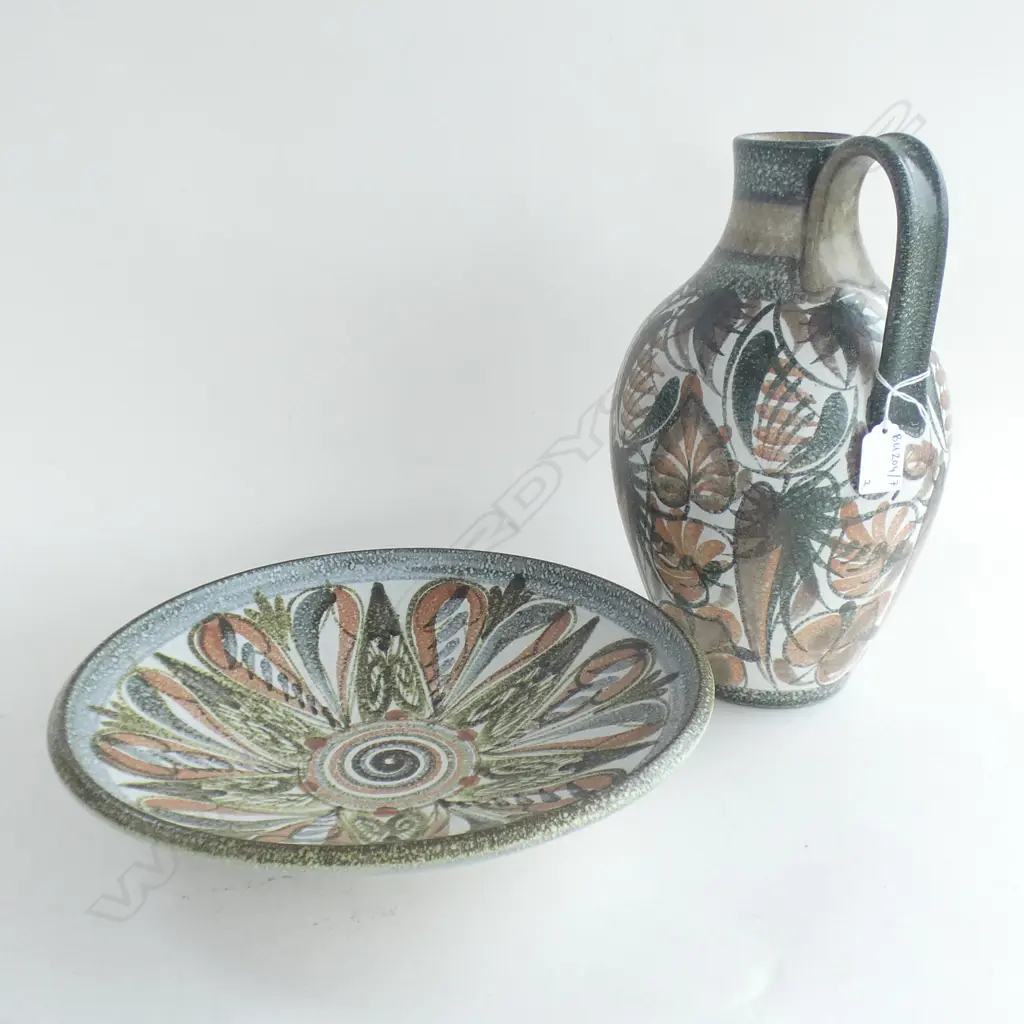 GLYN COLLEDGE FOR DENBY JUG H.310mm & BOWL 320mm Image 1++